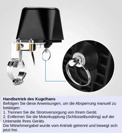 Wasser/Gas Ventilantrieb für Kugelhahn inkl. Ventilsteuerung ZigBee — Bild 3