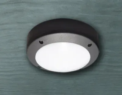 3W LED Wand/Deckenleuchte anthrazit rund Tageslicht Weiß / 6000-6500K 135lm 230VAC IP54 120Grad — Bild 2
