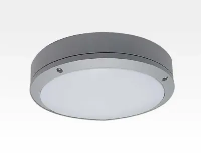 10W LED Wand/Deckenleuchte grau rund Tageslicht Weiß / 6000-6500K 450lm 230VAC IP54 120Grad