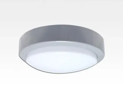 3W LED Wand/Deckenleuchte grau rund Tageslicht Weiß / 6000-6500K 135lm 230VAC IP65 120Grad
