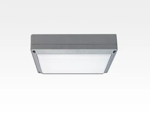 5W LED Wand/Deckenleuchte grau rechteckig Tageslicht Weiß  / 6000-6500K 225lm 230VAC IP54 120Grad