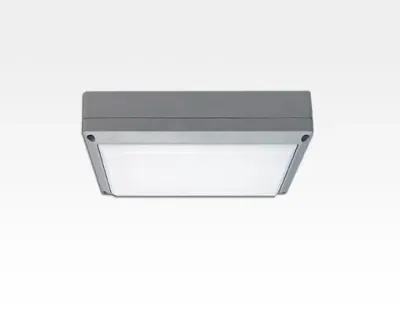 5W LED Wand/Deckenleuchte grau rechteckig Warm Weiß  / 2700-3200K 225lm 230VAC IP54 120Grad