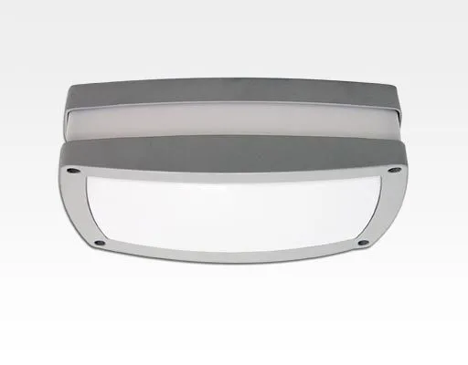 10W LED Wand/Deckenleuchte grau rechteckig Tageslicht Weiß / 6000-6500K 450lm 230VAC IP54 120Grad