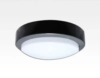 10W LED Wand/Deckenleuchte grau rund Tageslicht Weiß  / 6000-6500K 450lm 24VDC IP65 120Grad