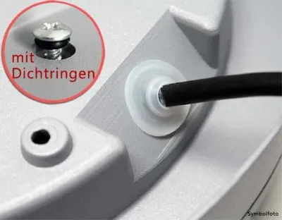 30W LED Wand/Deckenleuchte grau rund Tageslicht Weiß / 6000-6500K 1350lm 230VAC IP65 120Grad — Bild 6