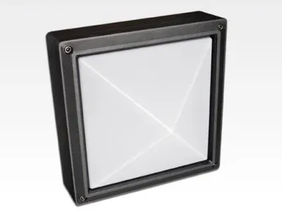 20W LED Wand/Deckenleuchte grau quadr. pyr. Warm Weiß  / 2700-3200K 900lm 230VAC IP54 120Grad — Bild 3