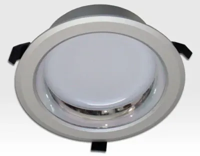 28W LED Einbau Downlight silber rund Warm Weiss / 2800-3000K 2200lm 230VAC IP44 120Grad