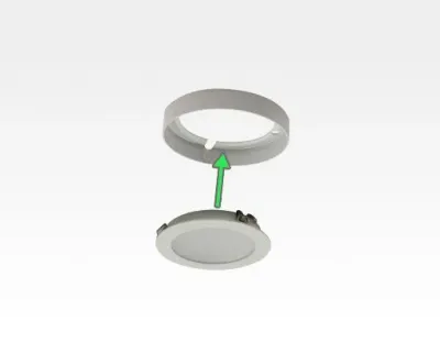 2,5W LED Möbelleuchte weiß 140lm Warm Weiß 120Grad / 12VDC Aufbau D70 / Einbau LM66 -Ausstellungsstück mit kleinen Schönheitsfehler — Bild 3