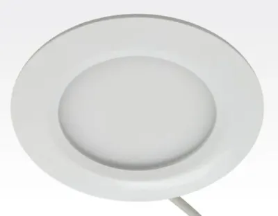 7W LED Paneel weiss WW 2700-3200K dimmbar 400lm 120Grad / D110 H14 LM95 230VAC -Ausstellungsstück mit kleinen Schönheitsfehler