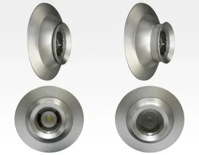 12W LED Fokus Vierfach Einbauspot silber quadr. Neutral Weiß / 4000K 800lm 230VAC 10-60Grad-Ausstellungsstück mit kleinen Schönheitsfehler — Bild 4