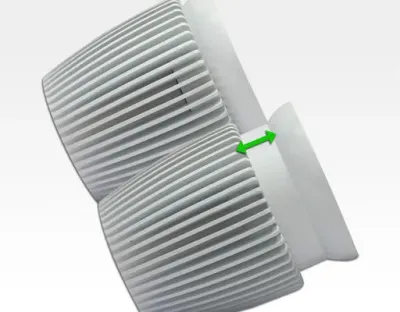 4W LED Fokus Mini Spot mit Halterung weiß rund Warm Weiß / 3000K 220lm 230VAC 25-65Grad -Ausstellungsstück mit kleinen Schönheitsfehler — Bild 5