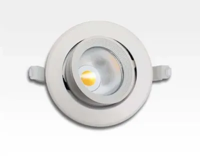 8W LED Einbau Spotleuchte weiß rund Warm Weiß / 2700-3200K 525lm 230VAC IP40 90Grad