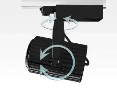 60W LED 3-Phasen Schienen Leuchte 24-60Grad einstellbar / schwarz Neutral Weiss 5600lm 230VAC — Bild 3