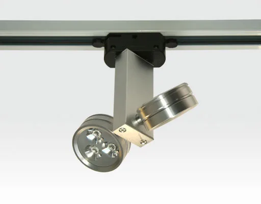 ABVERKAUF 2x3WLED Schienen Doppel Leuchte für 1-Phasen Schiene / silber Neutral Weiss 487lm 30Grad 230VAC